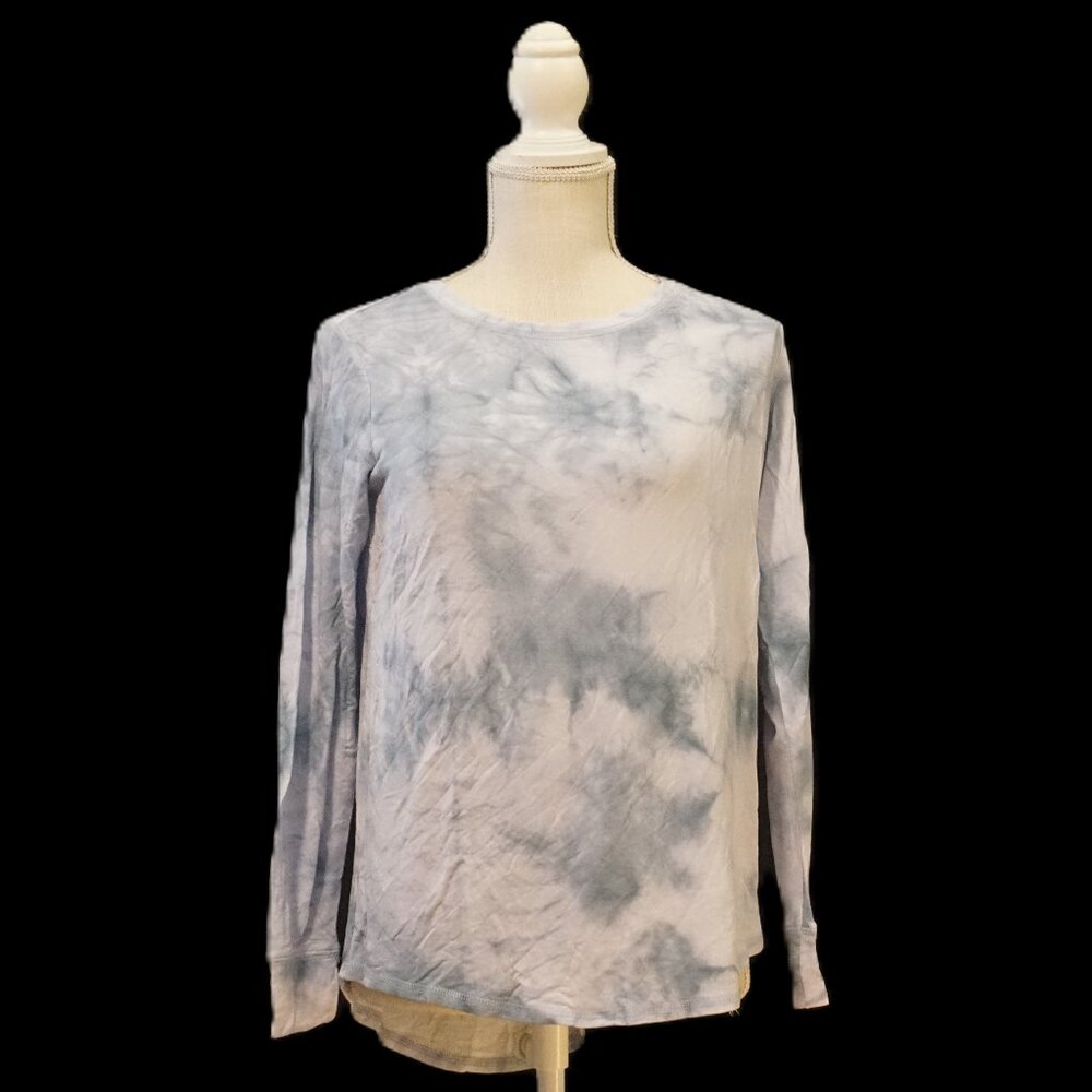 Rachel Zoe Tie Dye Blue Long Sleeve Tee Soft and Stretchy Women’s XS